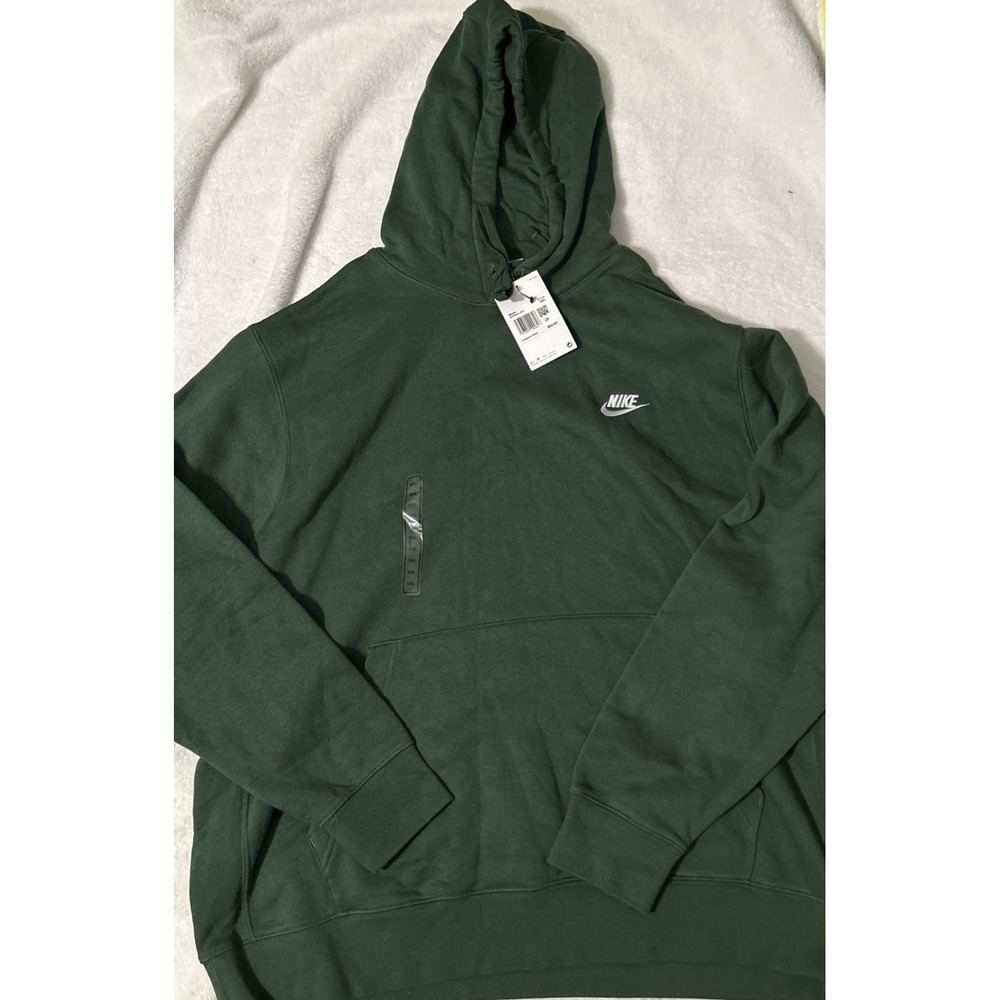 Nike Sportswear Club Fleece Pullover Hoodie Green BV2654-323 Men's Size XXL NWT